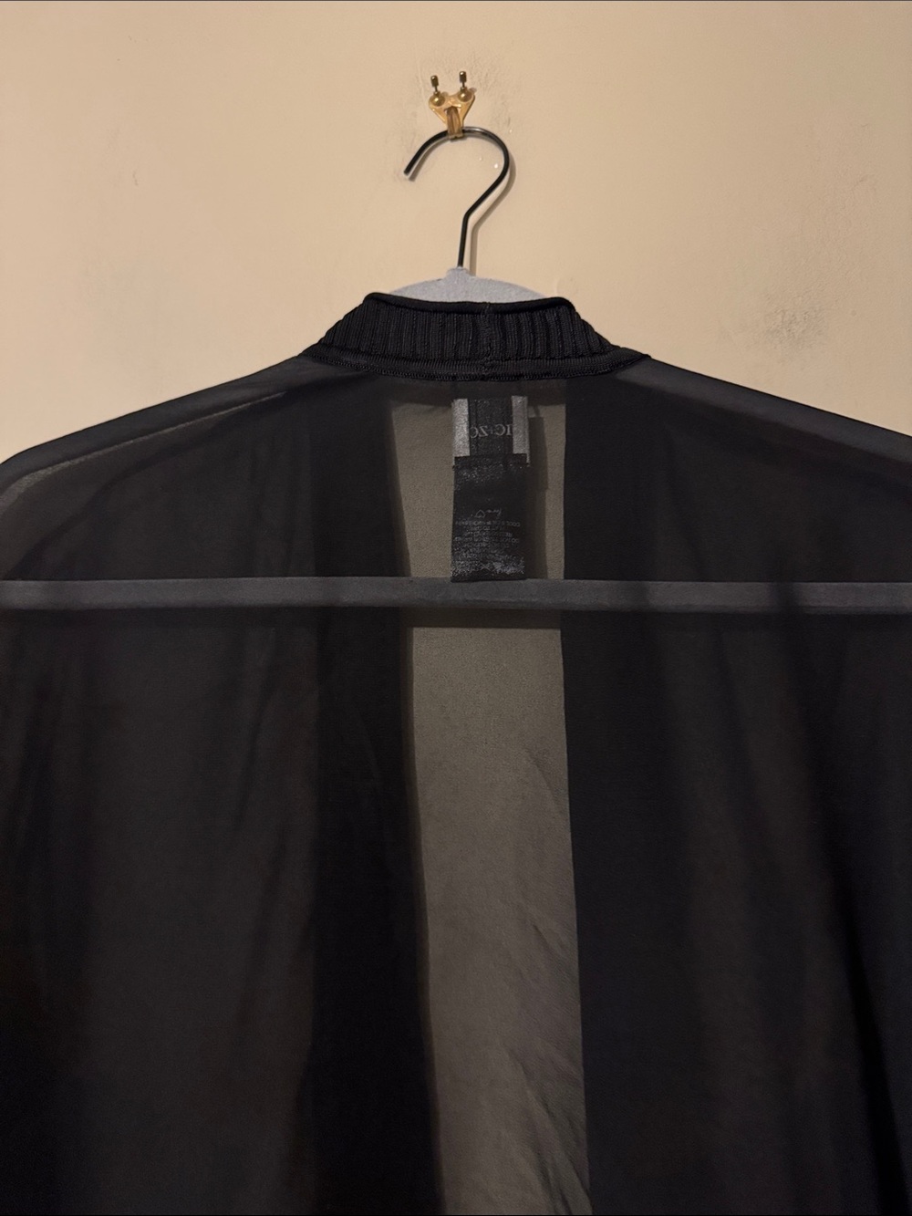 NWOT- NIC+ZOE Chiffon Crush Mixed Media Cardigan, Black, size M/L - Picture 11 of 12